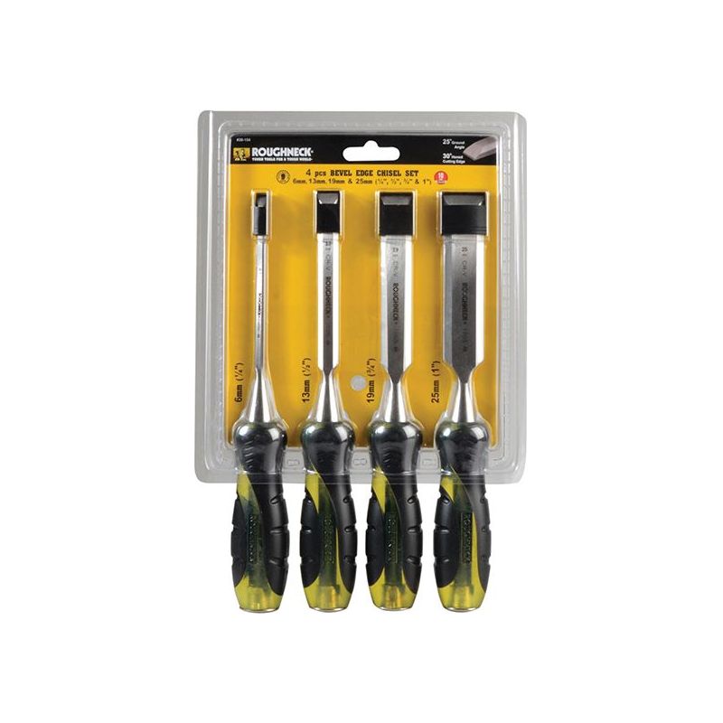 Roughneck Professional Bevel Edge Chisel Set, 4 Piece Roughneck - RockBottom Nothampton