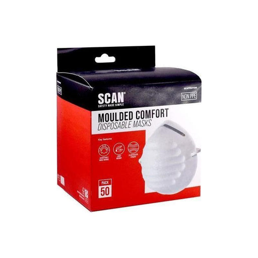Scan Moulded Disposable Comfort Masks Box of 50 (Non PPE) Scan - RockBottom Nothampton