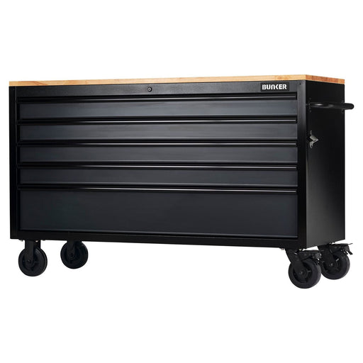 Draper Bunker 5 Drawer Workbench Roller Tool Cabinet, 61", Grey Draper - Town Tools