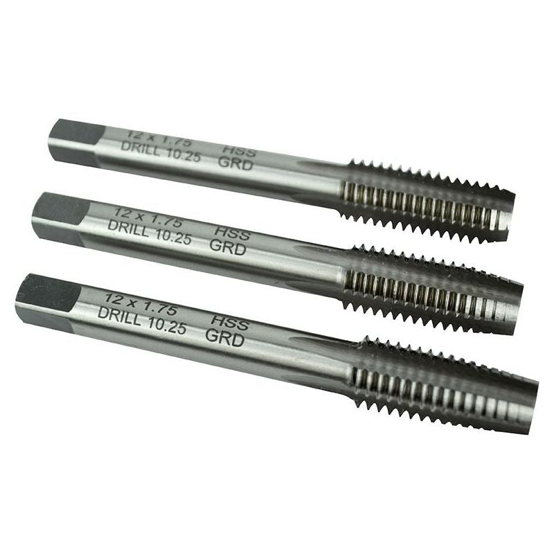 Faithfull HSS Straight Flute Tap Set M12 x 1.75, 3 Piece Faithfull - RockBottom Northampton