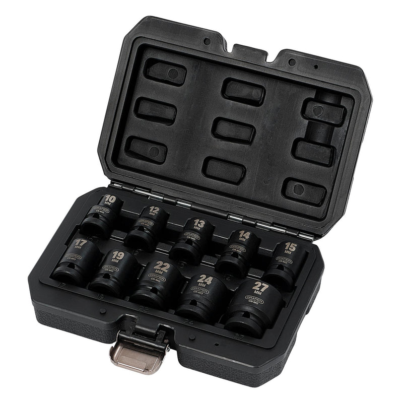 Draper 83092 Draper HI-TORQ® Metric Impact Socket Set, 1/2" Sq. Dr. (10 Piece)