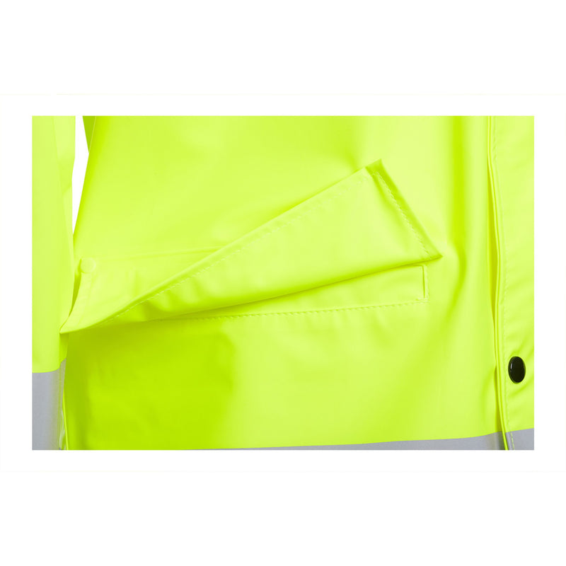 Blackrock PU Hi-Vis Rain Jacket - Yellow size L