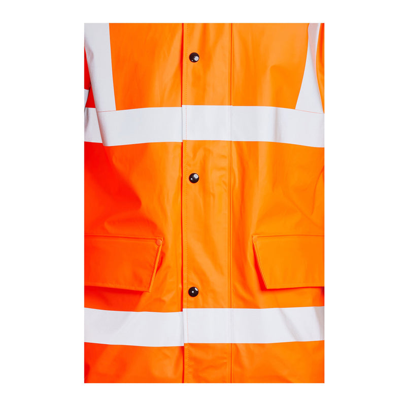 Blackrock PU Hi-Vis Rain Jacket - Orange size M