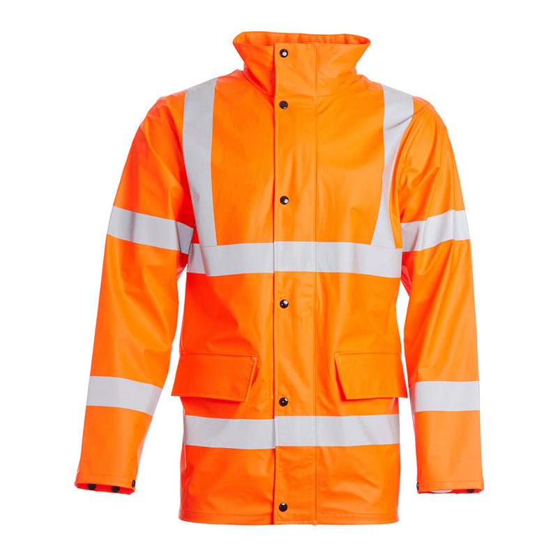 Blackrock PU Hi-Vis Rain Jacket - Orange size L