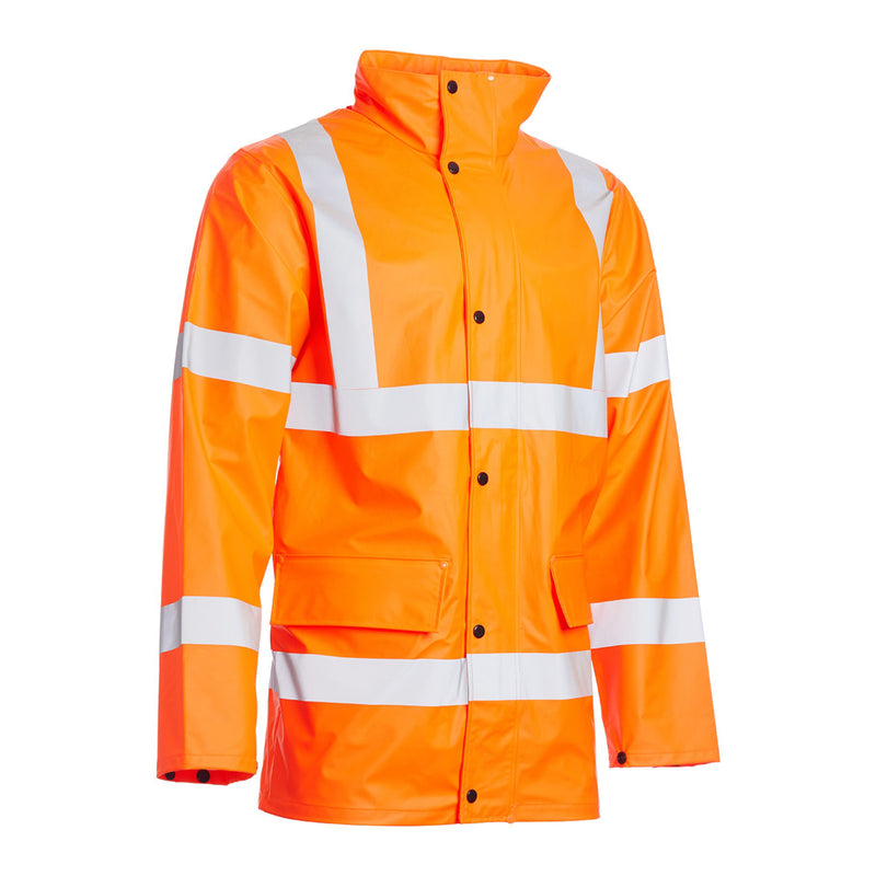 Blackrock PU Hi-Vis Rain Jacket - Orange size L