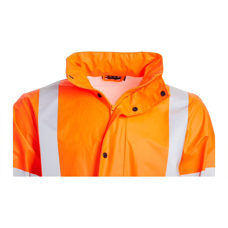 Blackrock PU Hi-Vis Rain Jacket - Orange size XL