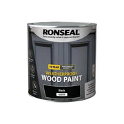 Ronseal 10 Year Weatherproof Wood Paint Black Gloss 2.5 litre Ronseal - RockBottom Nothampton