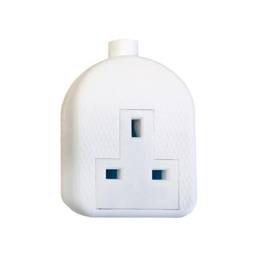 Smj White Trailing Extension Socket 13A 1-Gang SMJ - RockBottom Nothampton