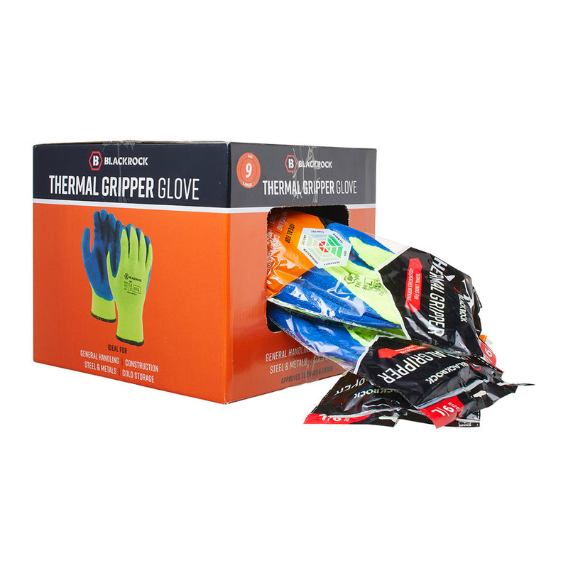 Blackrock Thermal Gripper Gloves Box 24 Pairs - size 9/L