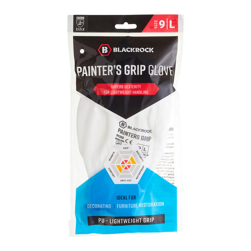 Blackrock Painter's Lightweight PU Gripper Gloves Pair - size 9/L