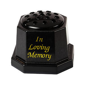 Oasis In Loving Memory Marble Effect Grave Container Black