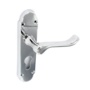 Securit Brushed Nickel Scroll Privacy Handles (Pair) 100mm