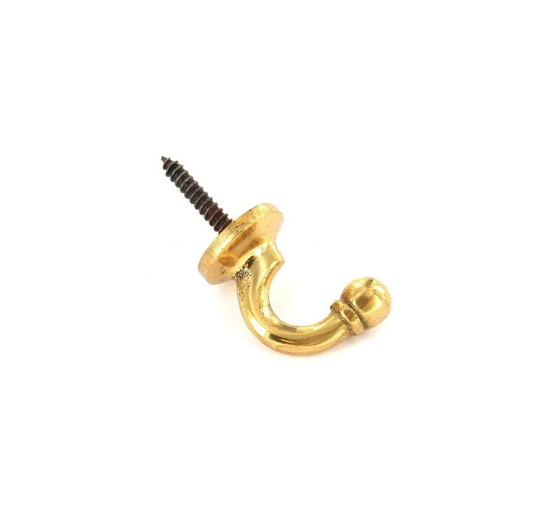 Securit Brass Tieback Hooks Ball End (2) Small