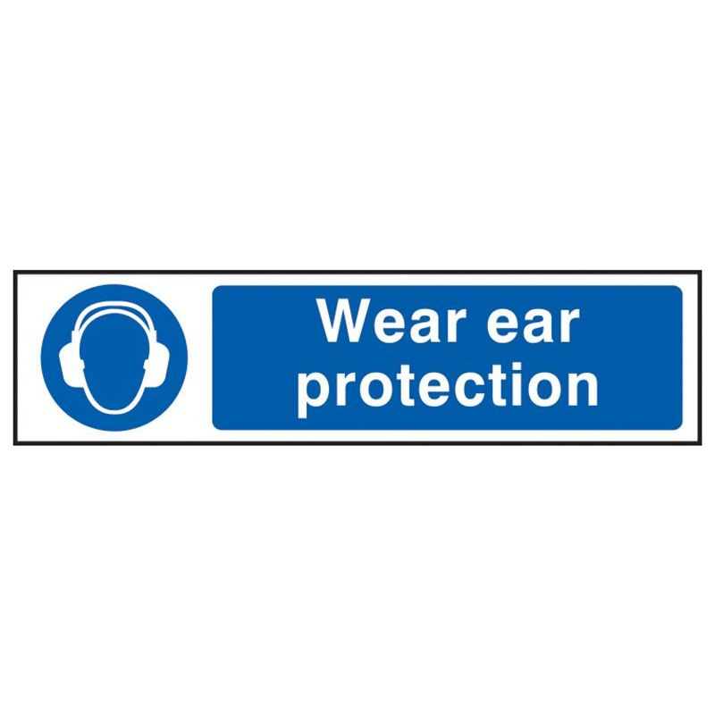 Scan Wear Ear Protection - PVC Sign 200 x 50mm Scan - RockBottom Nothampton