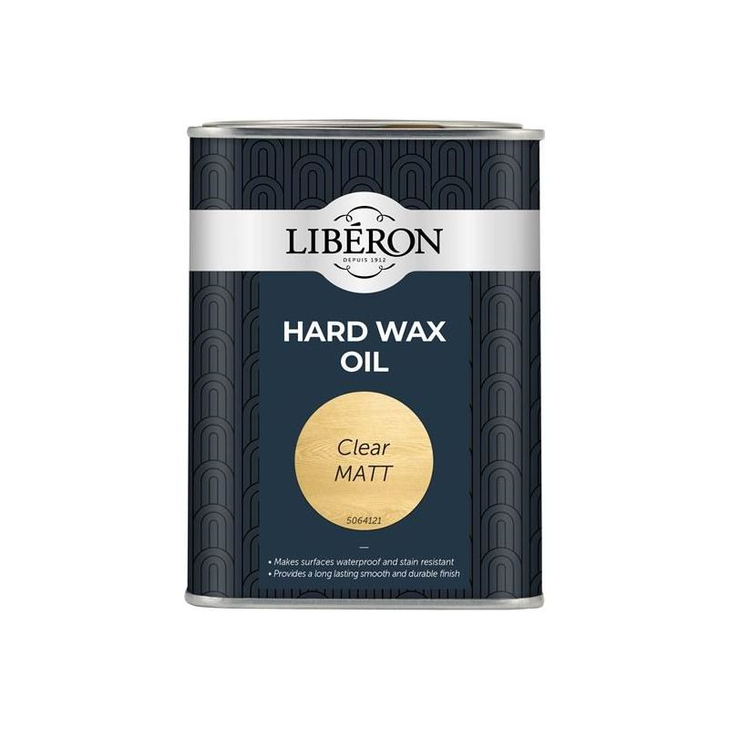 Liberon Hard Wax Oil Clear Matt 1 litre Liberon - RockBottom Northampton
