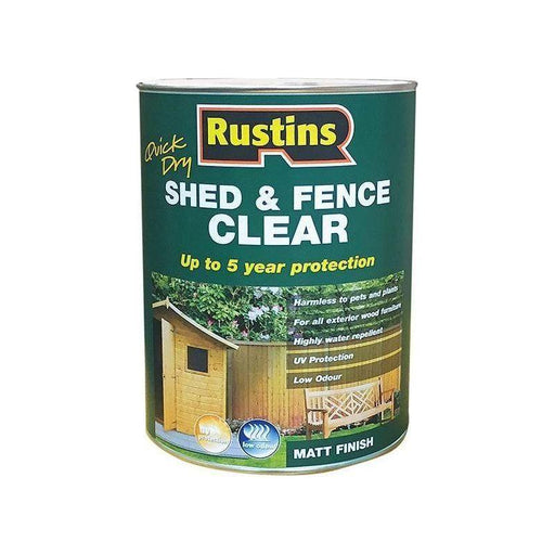 Rustins Quick Dry Shed and Fence Clear Protector 1 litre Rustins - RockBottom Nothampton