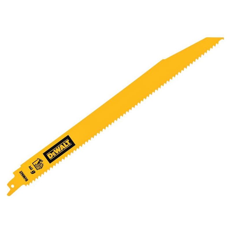Dewalt Power Tools Bi-Metal Wood Demolition Reciprocating Blade 304mm x 6 TPI (Pack 5) DeWALT Power Tools - RockBottom Northampton