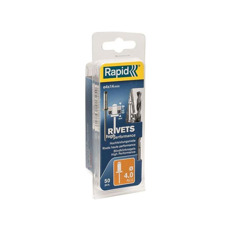 Rapid High Performance Rivets 4 x 14mm Blister of 50 Rapid - RockBottom Nothampton