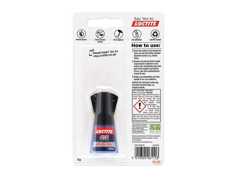 Loctite Super Glue Brush On 5g Loctite - RockBottom Northampton