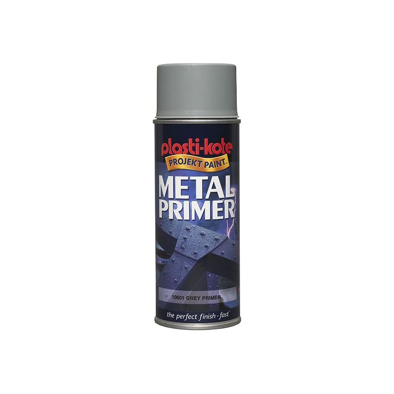 Plastikote Metal Primer Spray Grey 400ml PlastiKote - RockBottom Nothampton