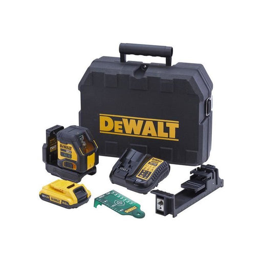 Dewalt Power Tools DCLE34021D1 XR Compact Cross Line Green Laser 18V 1 x 2.0Ah Li-ion DeWALT Power Tools - NorthantsTrade Northampton