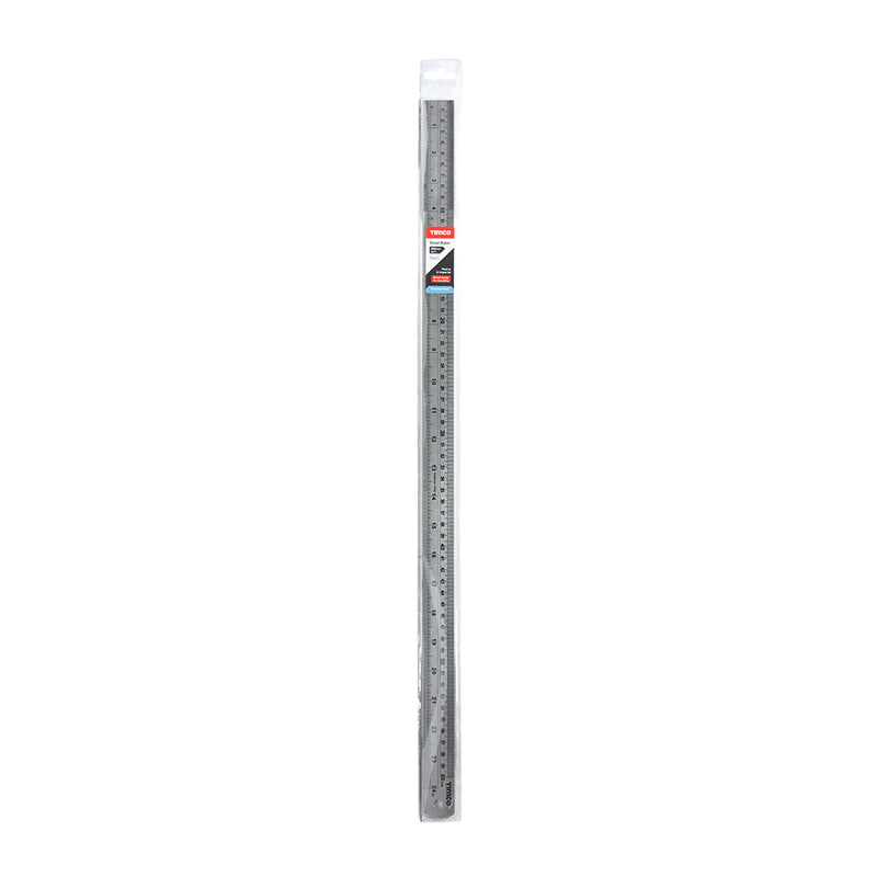 TIMCO Steel Ruler, Engineers Stainless Steel Rule, Precision Measuring Ruler - / 24"