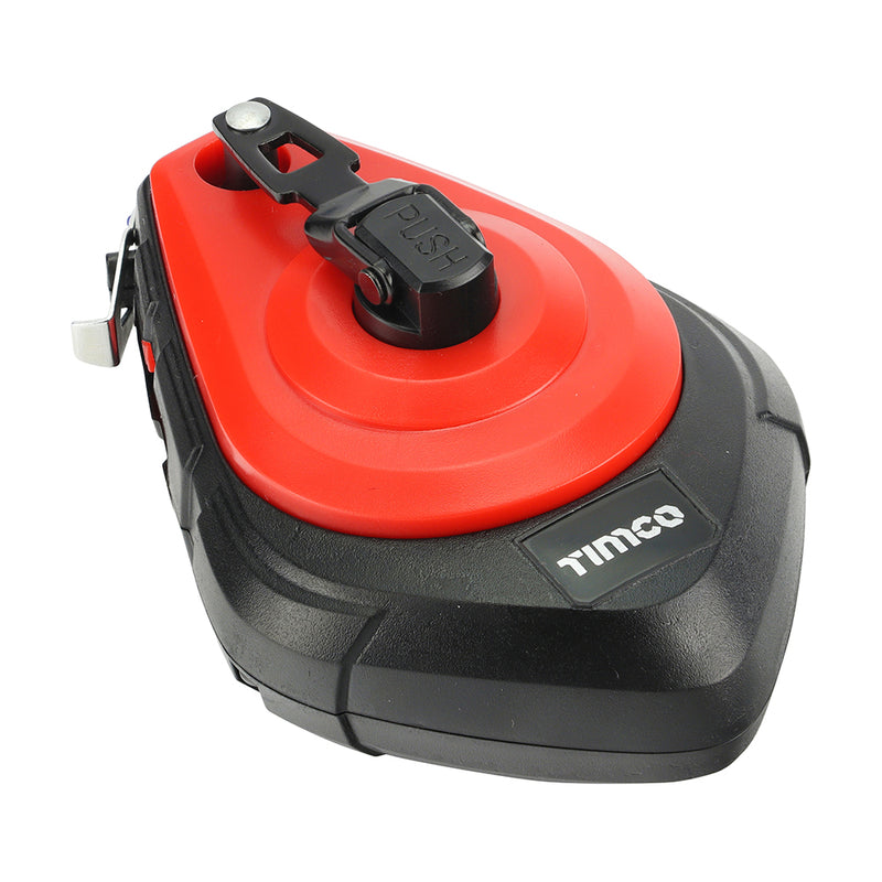 TIMCO Chalk Line Set, Builders String Line, Surveyors Marker, Red Powder
