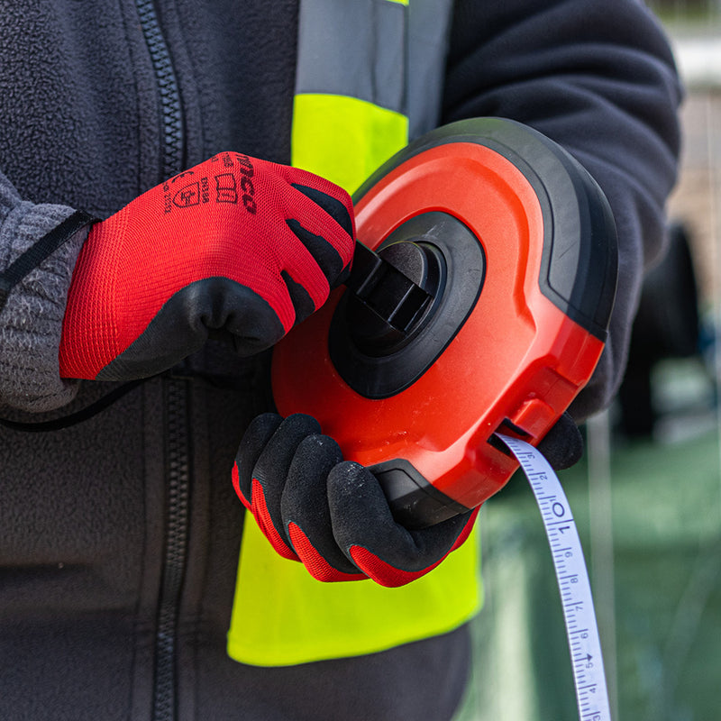 TIMCO Closed Reel Long Tape Measure, Surveyors Fibreglass