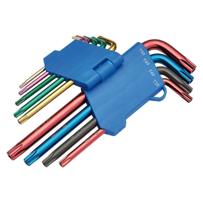 Draper Draper TX-STAR Security Coloured Hex. Key Set (9 Piece) Draper - Town Tools