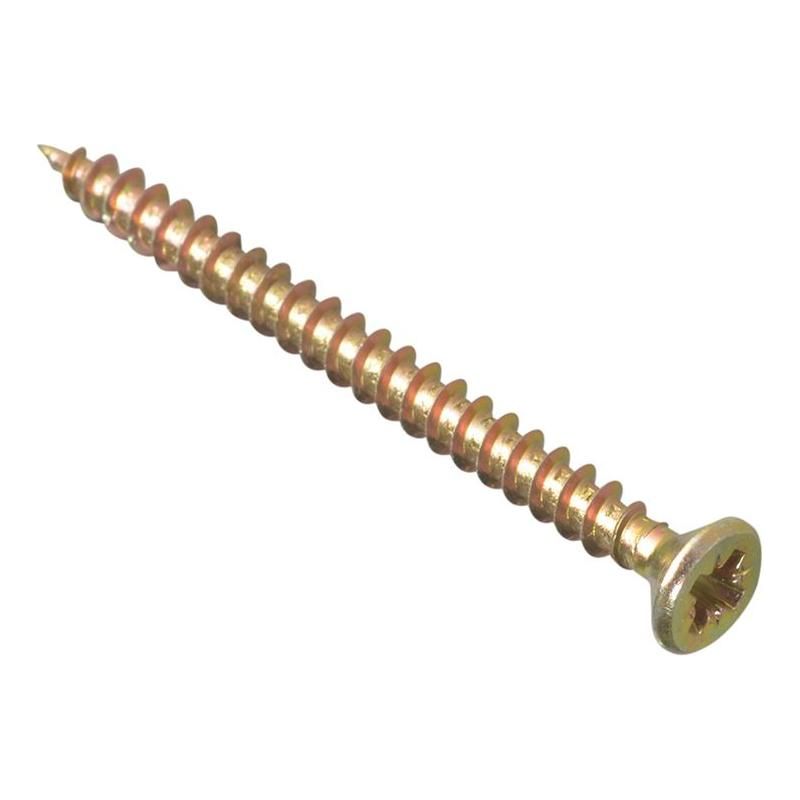 Forgefix Multi-Purpose Pozi Compatible Screw CSK ST ZYP 4.0 x 50mm Forge Pack 15 ForgeFix - RockBottom Northampton