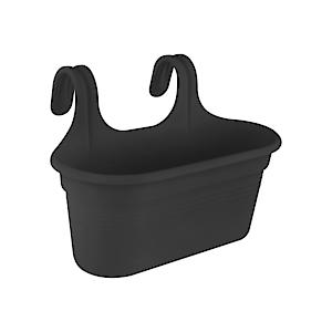 Elho Green Basics Easy Hanger Railing Planter Large Living Black