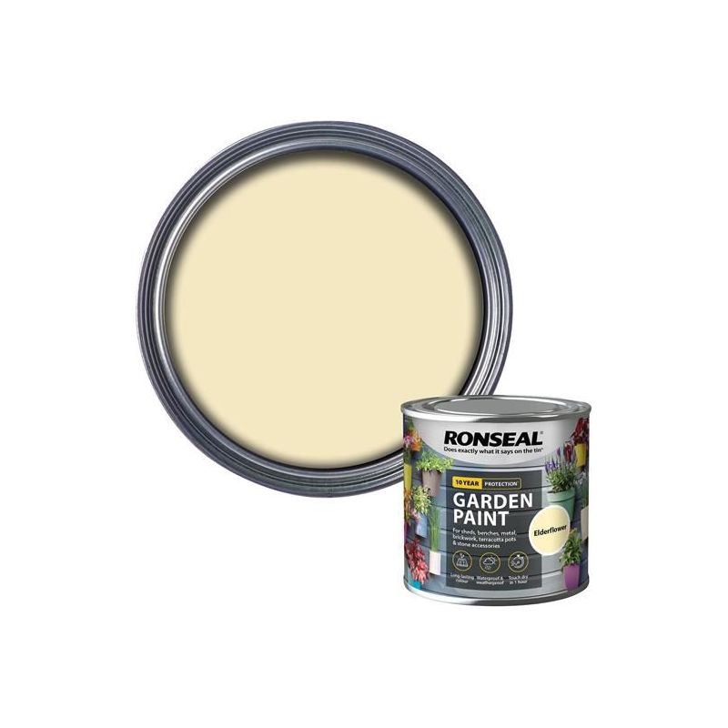 Ronseal Garden Paint Elderflower 250ml Ronseal - RockBottom Nothampton