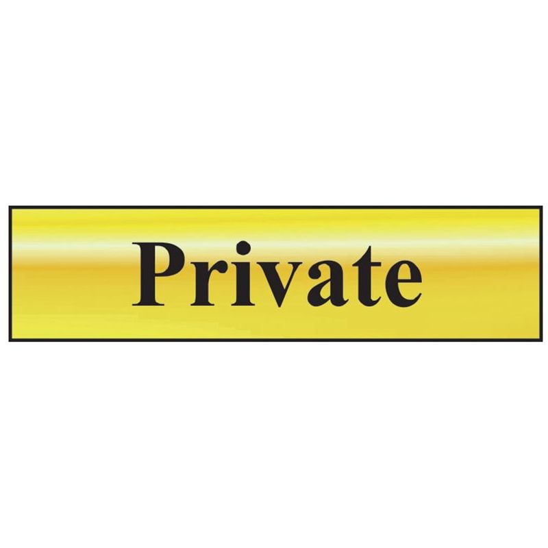 Scan Private - Polished Brass Effect 200 x 50mm Scan - RockBottom Nothampton