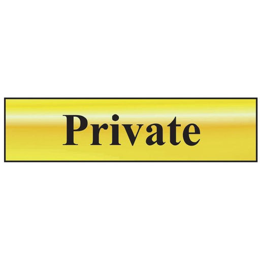 Scan Private - Polished Brass Effect 200 x 50mm Scan - RockBottom Nothampton