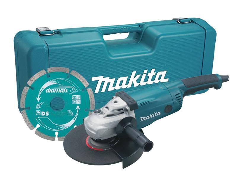Makita GA9020KD 230mm Angle Grinder with Case & Diamond Wheel 2000W 110V Makita - RockBottom Northampton 