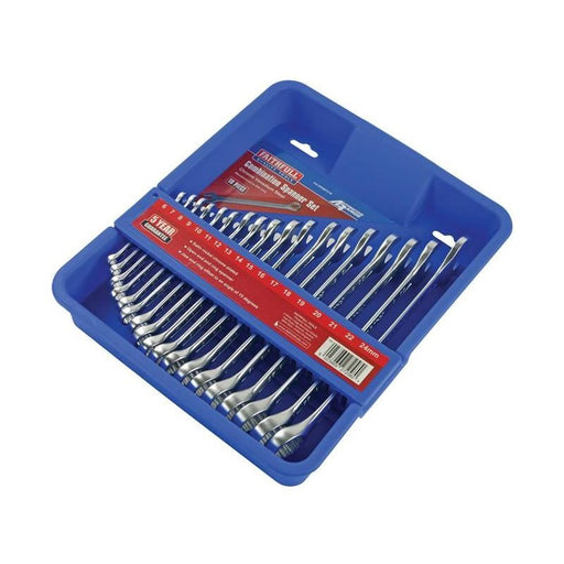 Faithfull Chrome Vanadium Combination Spanner Set, 18 Piece Faithfull - RockBottom Northampton