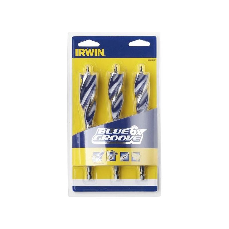 Irwin® Blue Groove 6X Wood Drill Bit Set, 3 Piece IRWIN® - RockBottom Northampton