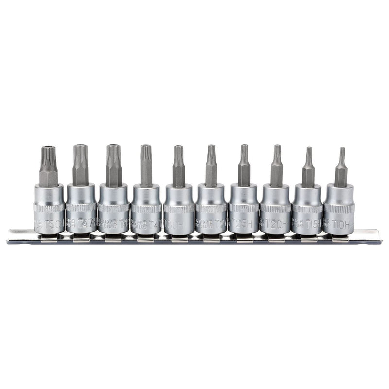Draper TX-STAR Security Socket Bit Set, 3/8" Sq. Dr., 48mm (10 Piece) Draper - Town Tools