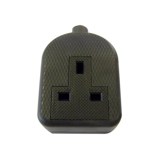 Dencon Trailing Socket 13A 1-Gang Black Dencon - RockBottom Northampton