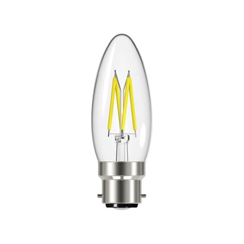 Energizer® LED BC (B22) Candle Filament Non-Dimmable Bulb, Warm White 470 lm 4W Energizer® - RockBottom Northamptin