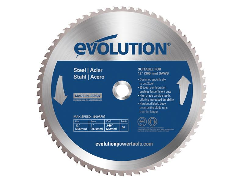 Evolution - Mild Steel Cutting Chop Saw Blade 305 x 25.4mm x 60T