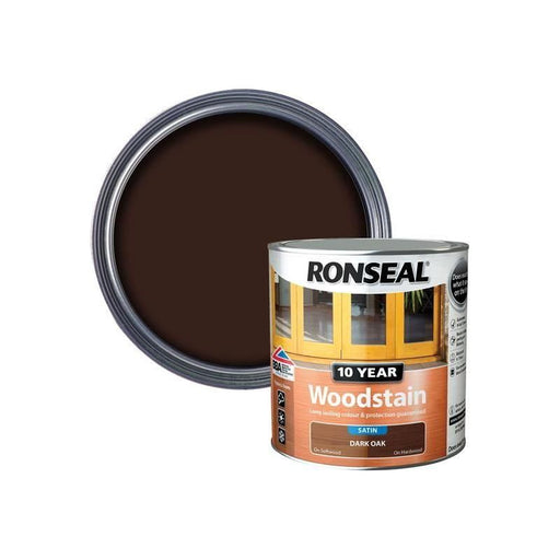 Ronseal 10 Year Woodstain Dark Oak 750ml Ronseal - RockBottom Nothampton