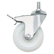 Draper Swivel Bolt Fixing Nylon Wheel with Brake, 100mm Diameter, S.W.L. 125kg Draper - Town Tools