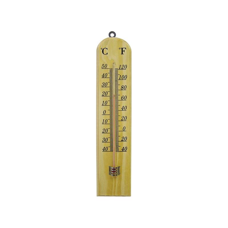Faithfull Wall Thermometer - Wood 260mm Faithfull - RockBottom Northampton