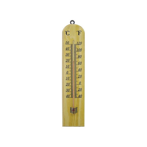 Faithfull Wall Thermometer - Wood 260mm Faithfull - RockBottom Northampton