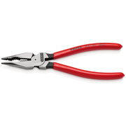 Knipex 08 21 185 SB Needle-Nose Combination Pliers plastic coated black atramentized, 185mm Draper - Town Tools