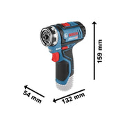 Bosch GSR 12V-15 FC Pro FlexiClick Drill Driver + Attachment 12V Bare Unit Bosch - RockBottom Northampton