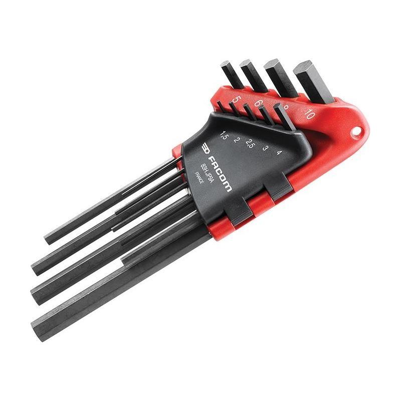 Facom 83H.JP9A Metric Hexagon Key Long Arm Set, 9 Piece Facom - RockBottom Northampton