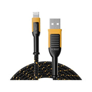Dewalt Telecoms USB A to Lightning® Reinforced Charging Cable 3m (10ft) DEWALT Telecoms - RockBottom Northampton