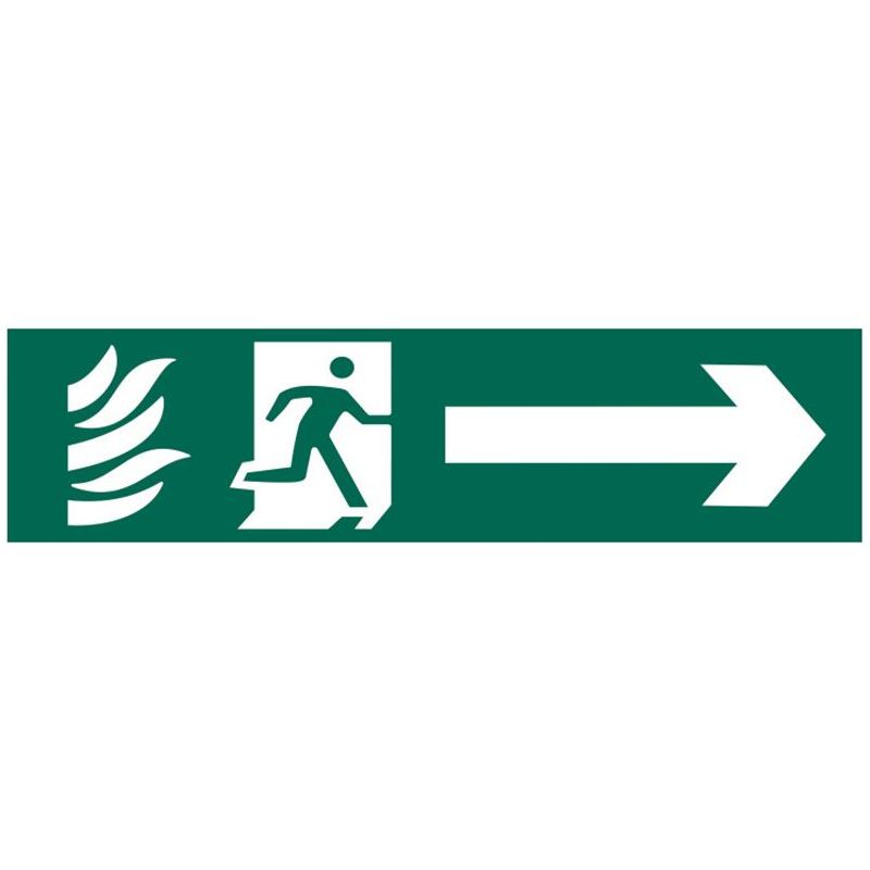 Scan Running Man Arrow Right - PVC Sign 200 x 50mm Scan - RockBottom Nothampton